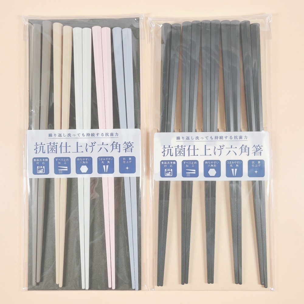 【現貨】Sunlife 耐熱多角筷子 耐熱筷 日本筷 六角筷 八角筷 止滑筷 防滾筷 環保筷 個人筷 家庭筷 5入-細節圖3