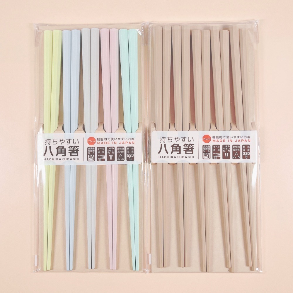 【現貨】Sunlife 耐熱多角筷子 耐熱筷 日本筷 六角筷 八角筷 止滑筷 防滾筷 環保筷 個人筷 家庭筷 5入-細節圖5