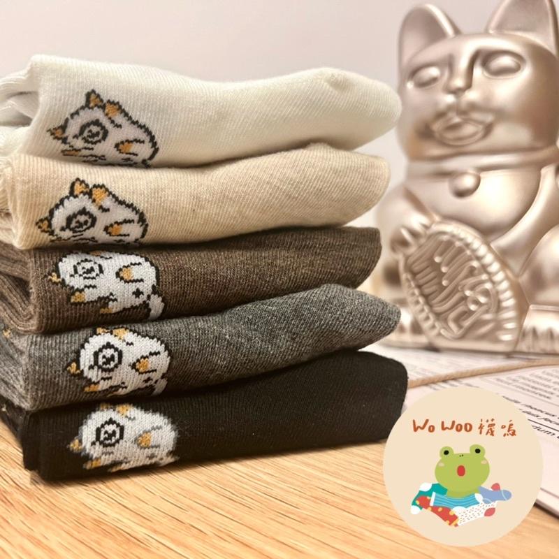 wowoo襪嗚▸ 滿版翻肚貓咪中筒襪 韓國襪子-細節圖2