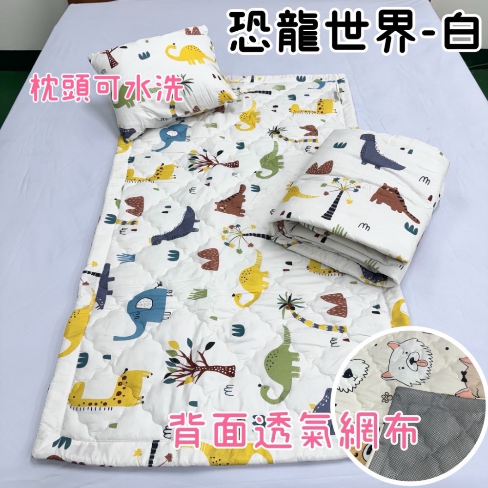 橙功有果生活館 幼稚園 兒童 三件組 睡墊 透氣網 附手提袋 現貨-規格圖1