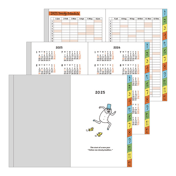 【midori】8/31截單 預購 2025 歐吉桑 手帳 日誌 行事曆 筆記本 月計劃 月間 週間 日曆 月記事-細節圖3