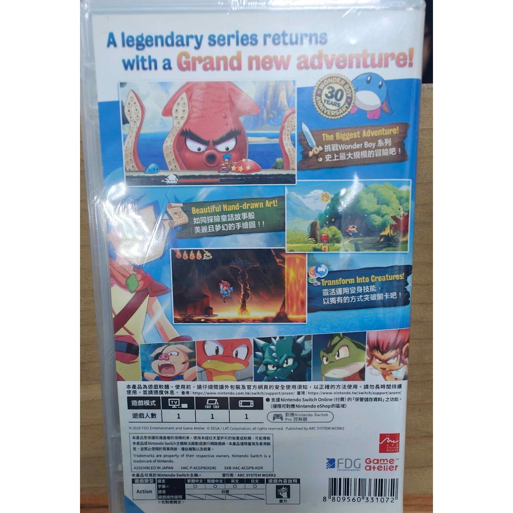 全新NS switch 怪物男孩與被詛咒的王國中文版-細節圖2