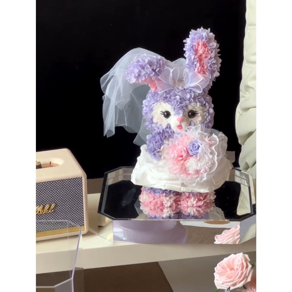 婚紗星黛露&玲娜貝爾永生花禮盒-細節圖6