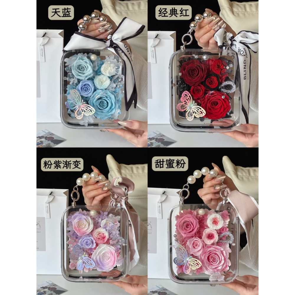 手提永生花禮盒-細節圖3