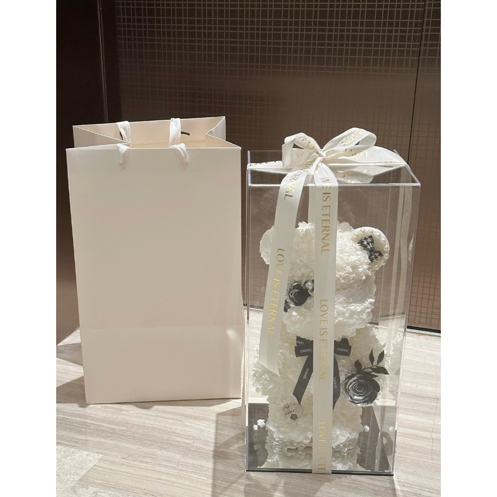 小香風暴力熊永生花禮盒-細節圖2