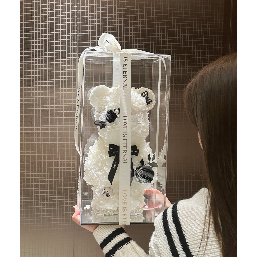 小香風暴力熊永生花禮盒-細節圖3