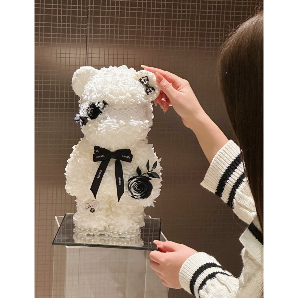 小香風暴力熊永生花禮盒-細節圖4