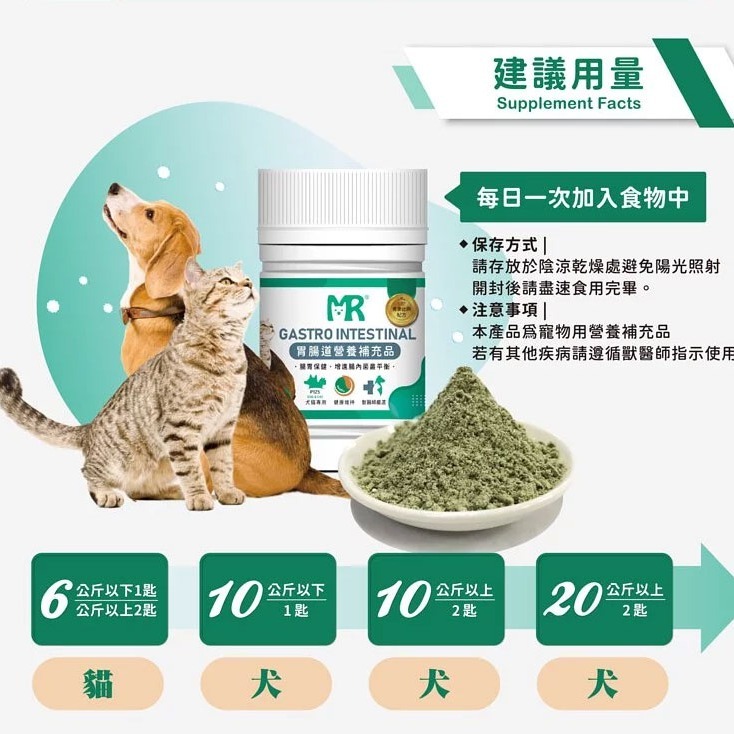 【瑪莉洋】犬貓用-胃腸道營養補充品80g（營養補充品／毛小孩／犬貓用）-細節圖7