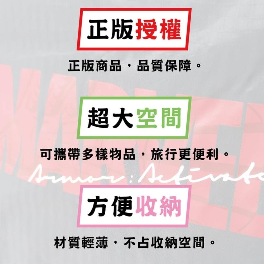 【Marvel漫威】漫威滑翔傘布旅行袋(超大收納/行李箱可用)-細節圖2