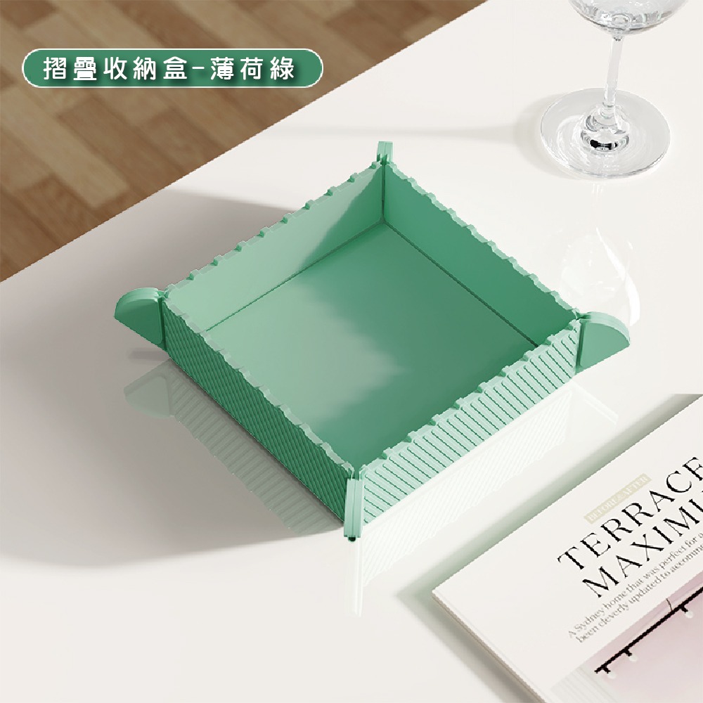 攜帶式可折疊磁吸收納盤 (隔熱墊/小砧板/吐骨碟/水果盤/寵物飯碗/玄關收納)-規格圖5