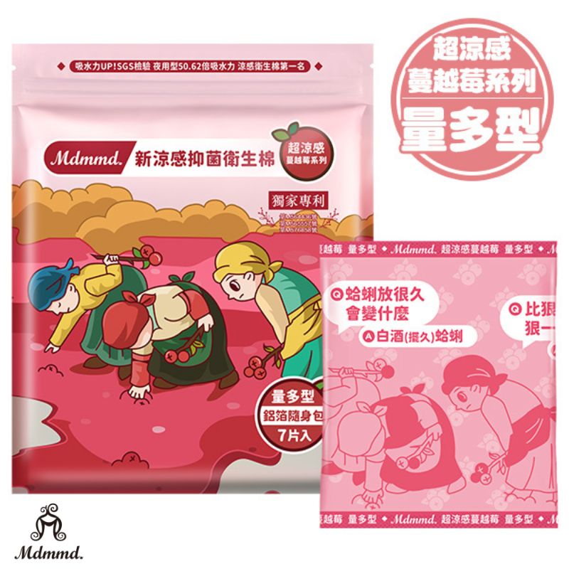 Mdmmd 明洞國際 新涼感抑菌衛生棉-超涼感蔓越莓全系列【官方直營】-規格圖5
