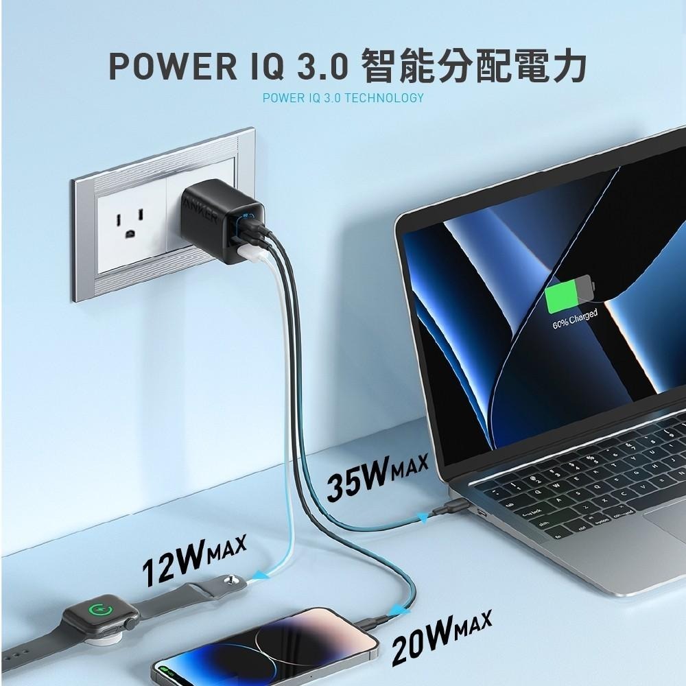 Anker 336 charger 2C1A GaN 氮化鎵 急速充電器67W A2674-細節圖6