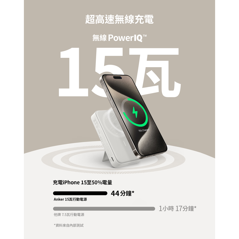 ANKER MagGo Qi2 15W 10K磁吸無線行動電源 A1654-細節圖4