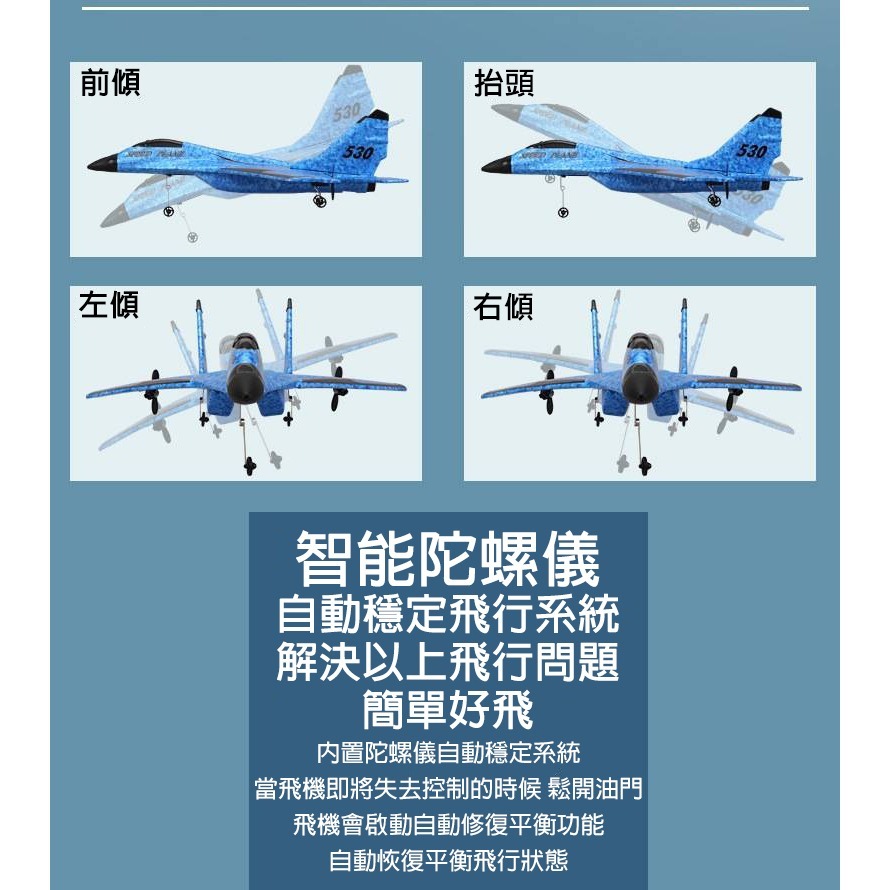 【NLS 現貨】2.4GHZ遙控米格530飛機 大型遙控戰鬥機 無人機 遙控戰鬥機 飛機玩具 大型飛機 兒童戶外玩具-細節圖7