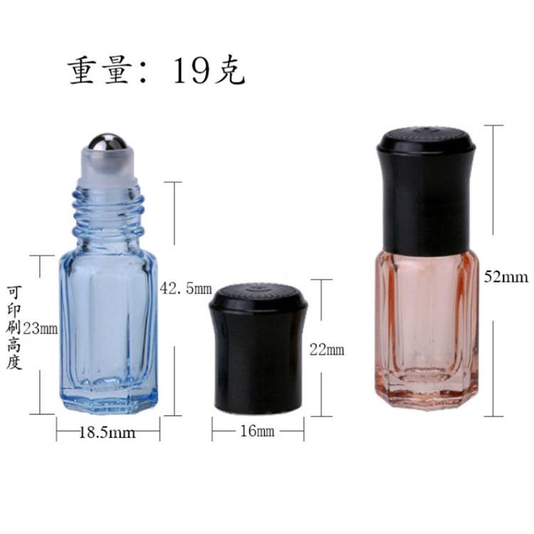 【NLS 現貨】加厚款 3ml 滾珠瓶 彩色八角玻璃滾珠瓶 精油瓶 分裝瓶-細節圖5