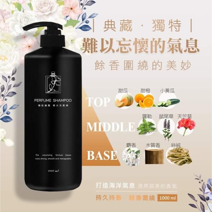 藍薑萃取機能鬆香水洗髮精 1000ml-細節圖5
