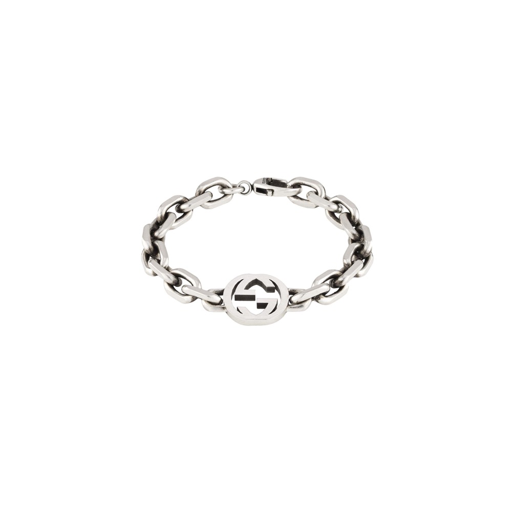 Gucci 純銀Interlocking G手鏈-細節圖3