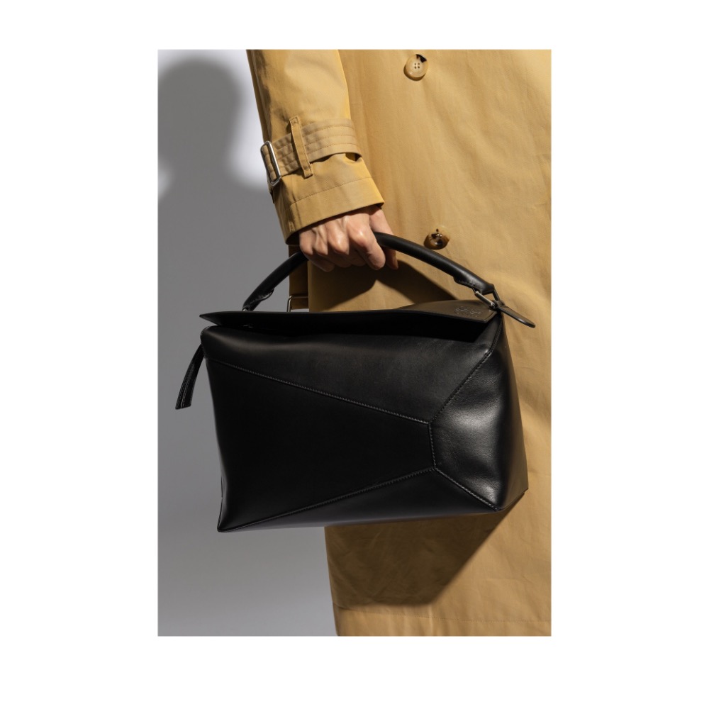 LOEWE Puzzle Edge皮質大款單肩包-細節圖2