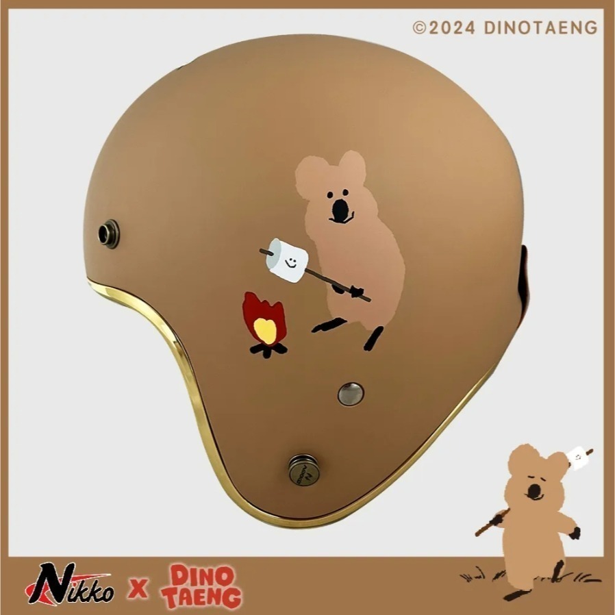 豪新安全帽｜Dinotaeng Quokka 短尾矮袋鼠 Bobo 彩蛋款 聯名彩繪 正品 公司貨 安全帽 免運費-細節圖3