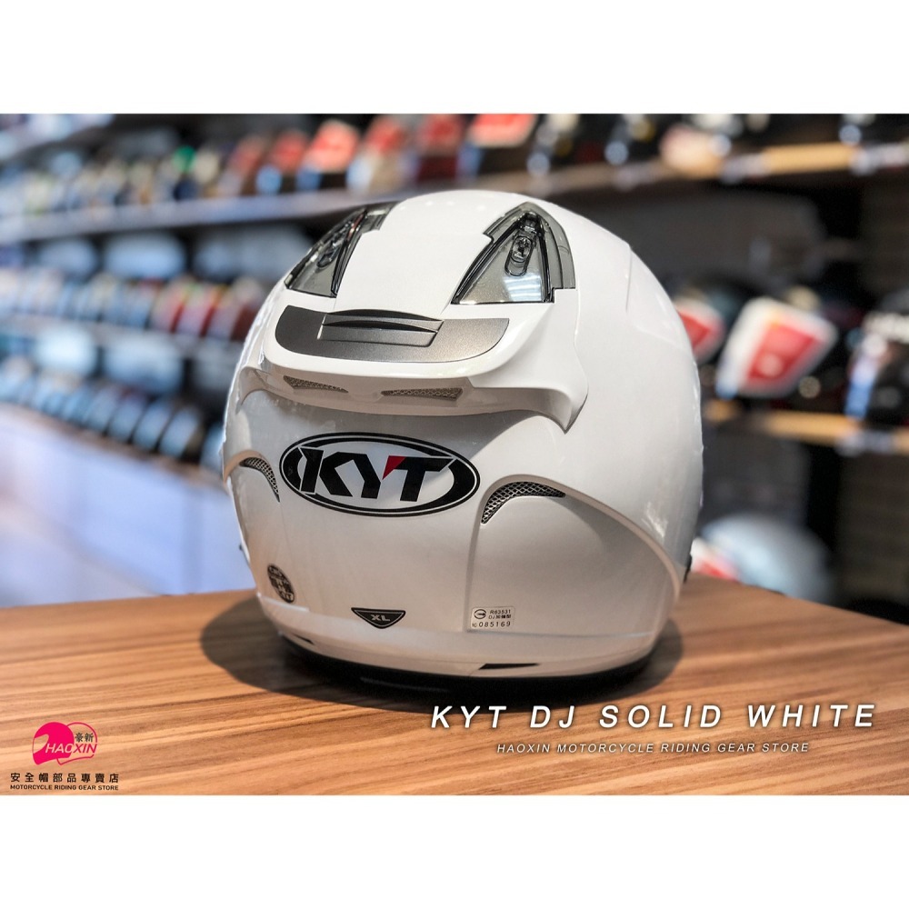 豪新安全帽｜KYT DJ 素色 亮白 3/4罩式 內置墨鏡 DJ 白 半罩 安全帽 免運費-細節圖2