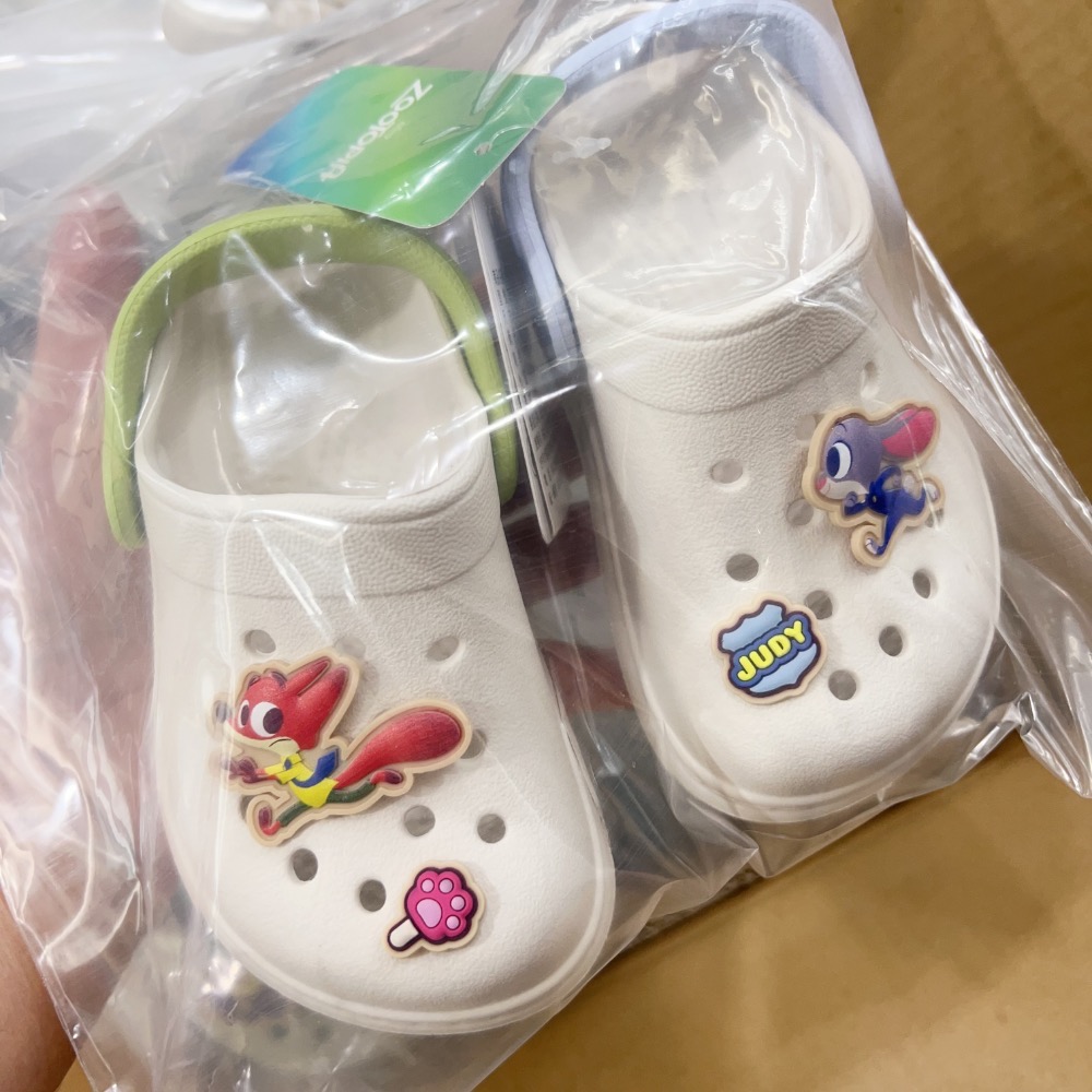 迪士尼正版授權 動物方城市 兒童防水洞洞鞋 輕量布希鞋 涼拖鞋 兩穿式 茱蒂/快俠 15-20碼-細節圖2