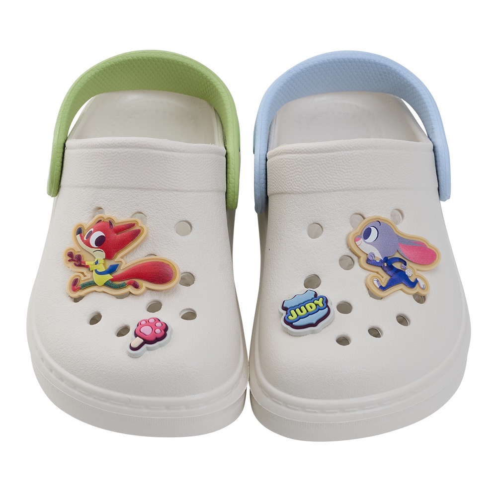 迪士尼正版授權 動物方城市 兒童防水洞洞鞋 輕量布希鞋 涼拖鞋 兩穿式 茱蒂/快俠 15-20碼-規格圖10