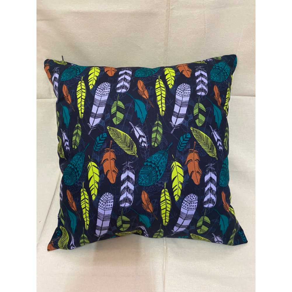 羽毛藍底抱枕-含枕蕊-規格圖1