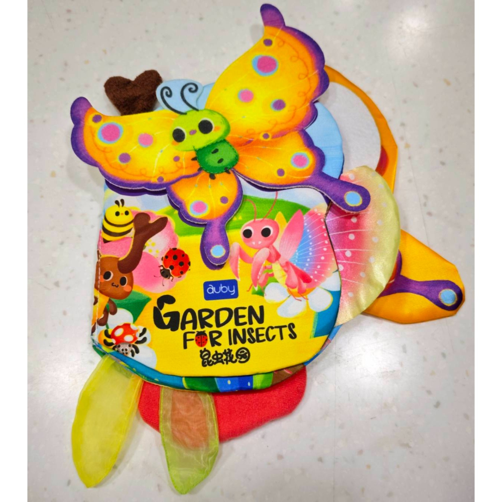 ( Auby）澳貝大尾巴機關布書-昆蟲花園-細節圖6