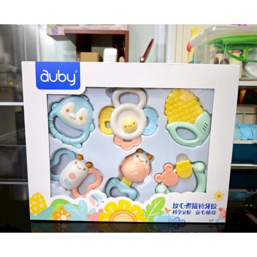 （Auby）澳貝•新生兒手搖鈴 / 牙膠禮盒-細節圖8