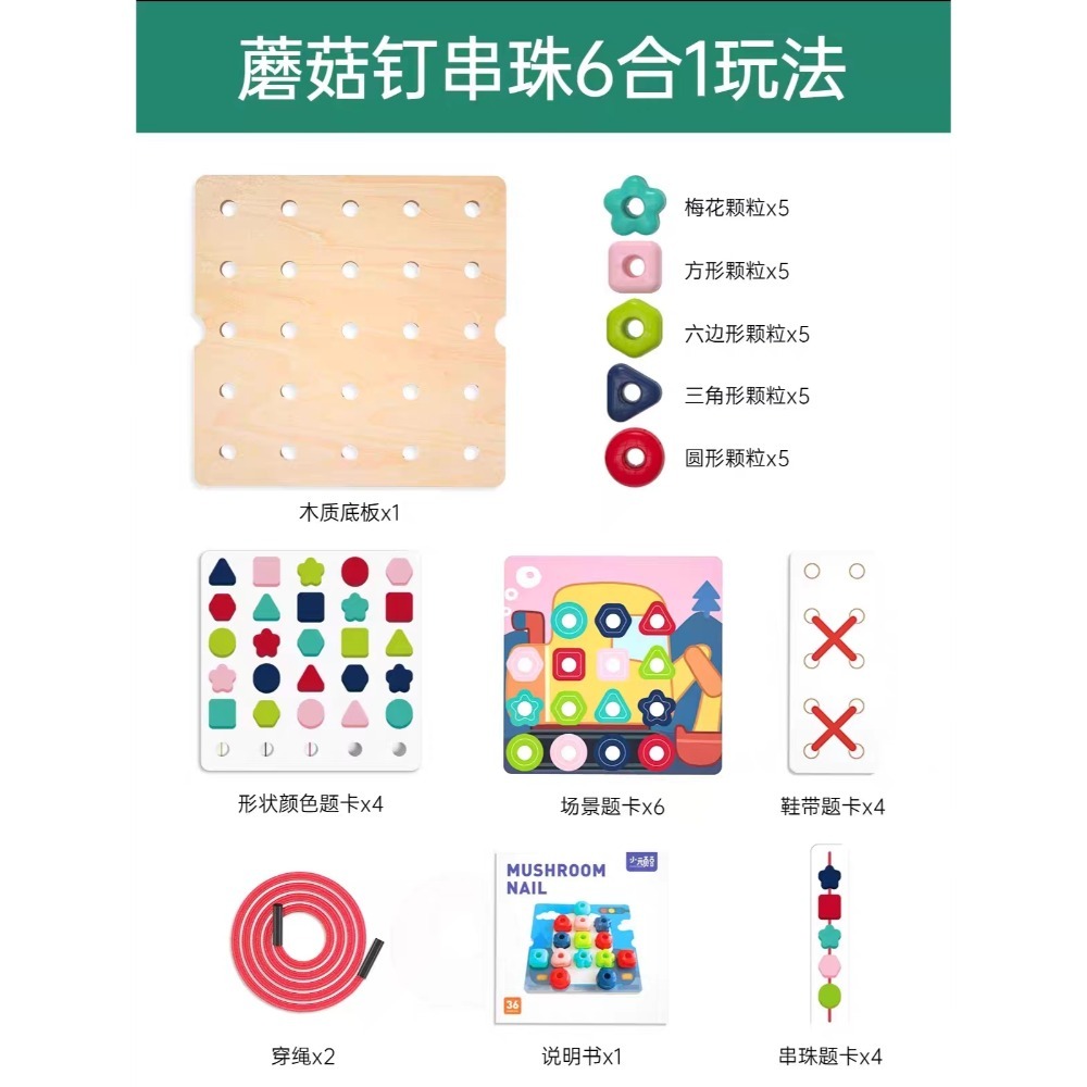 （六合一）創意大顆粒蘑菇釘-細節圖5