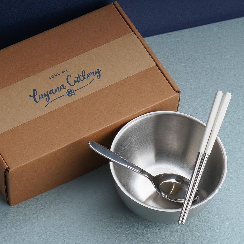 【台灣第一筷】雙層不鏽鋼碗 台灣製 304不鏽鋼 碗 兒童餐具組-細節圖5