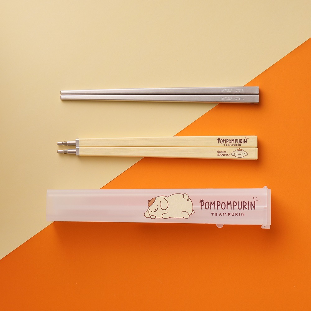 布丁狗-聯名款 零接觸隨身筷子 摺疊筷 隨身餐具 便攜式筷子 餐具禮物 交換禮物-細節圖2