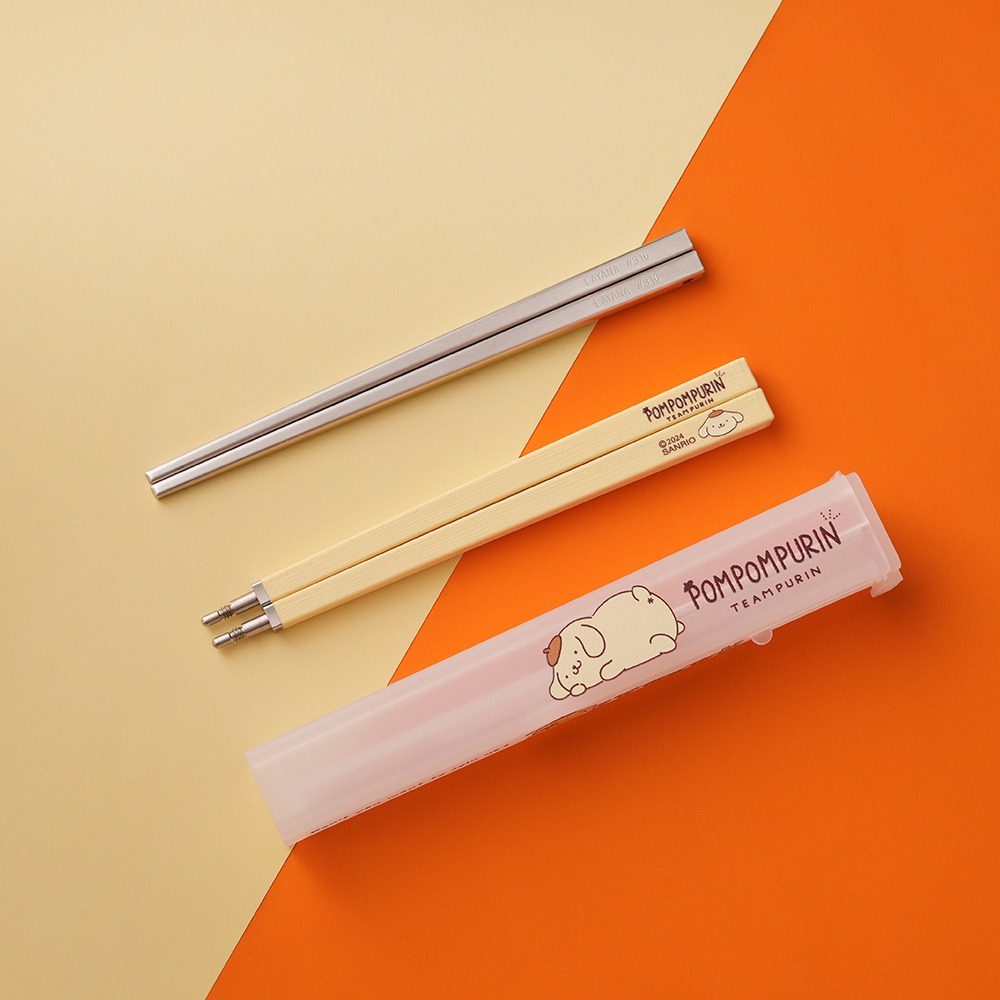 布丁狗-聯名款 零接觸隨身筷子 摺疊筷 隨身餐具 便攜式筷子 餐具禮物 交換禮物-細節圖3