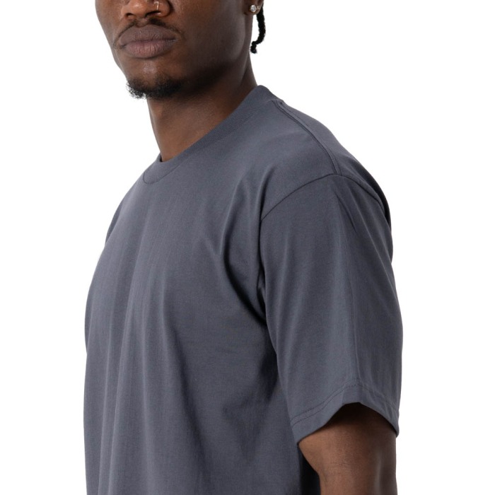 Pro Club 美製 短袖 石墨灰 素T Heavyweight 6.5oz 美國高磅街頭嘻御用款 台灣公司貨-細節圖3