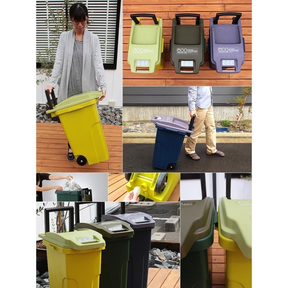 日本RISU｜eco container機能型戶外拉桿防臭垃圾桶 45L-細節圖5