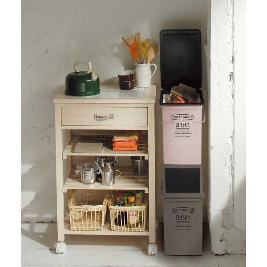 日本Like-it｜earthpiece上蓋按壓式可堆疊垃圾桶 17L 廚房 臥室 浴室 質感垃圾桶-細節圖6