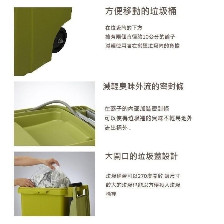 日本RISU｜機能防臭型戶外大容量連結垃圾桶 70L eco container style-細節圖6