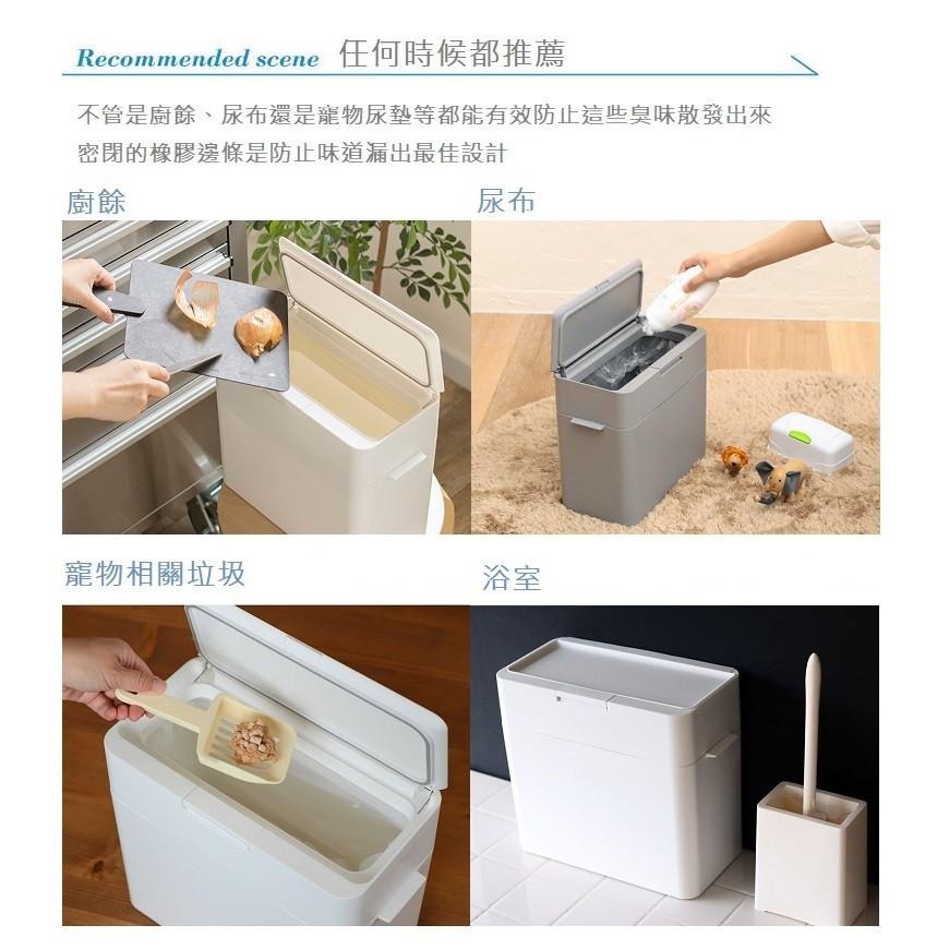 日本Like-it｜Seals 桌上型防臭按壓式垃圾桶/廚餘桶 9.5L-細節圖7