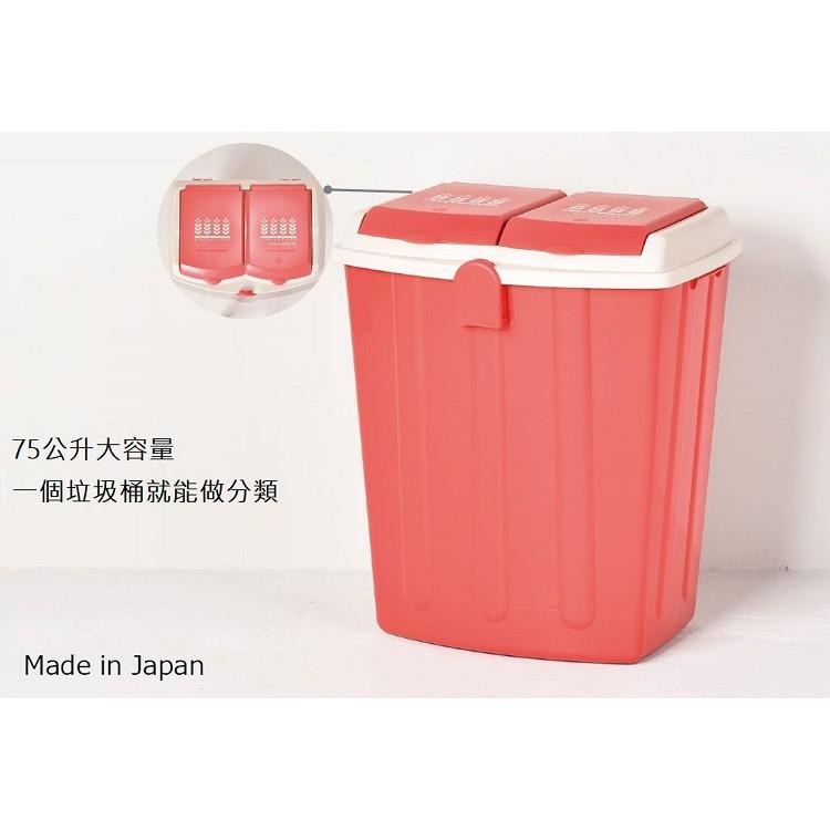 平和工業｜二分類掀蓋式垃圾桶75L-細節圖2
