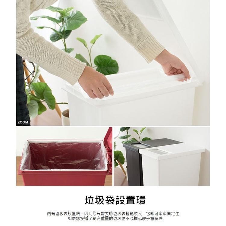日本TONBO｜UNEED系列推蓋踩踏雙用型垃圾桶30L-細節圖7