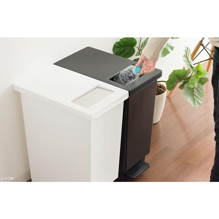 日本TONBO｜UNEED系列推蓋踩踏雙用型垃圾桶30L-細節圖9