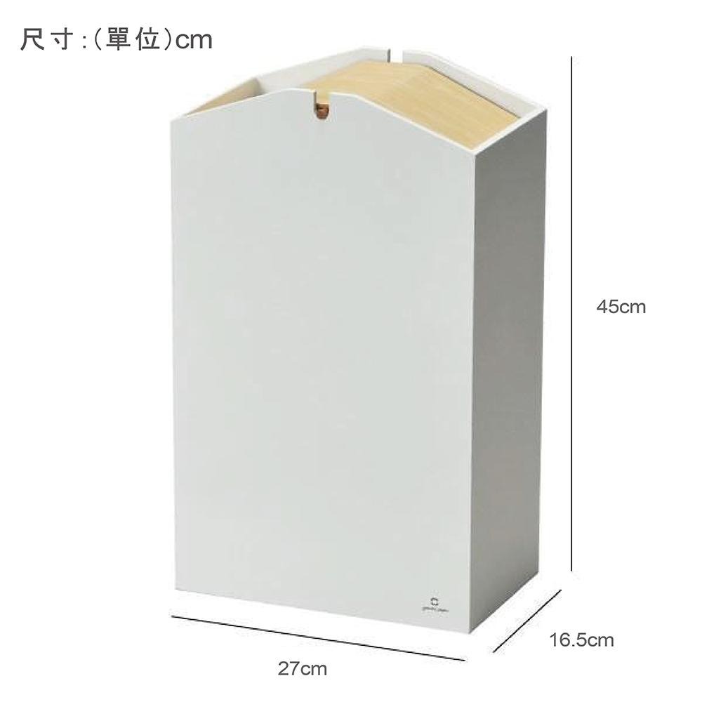 日本 yamato Arrows W 木製北歐風格擺動式圾桶15L-細節圖8