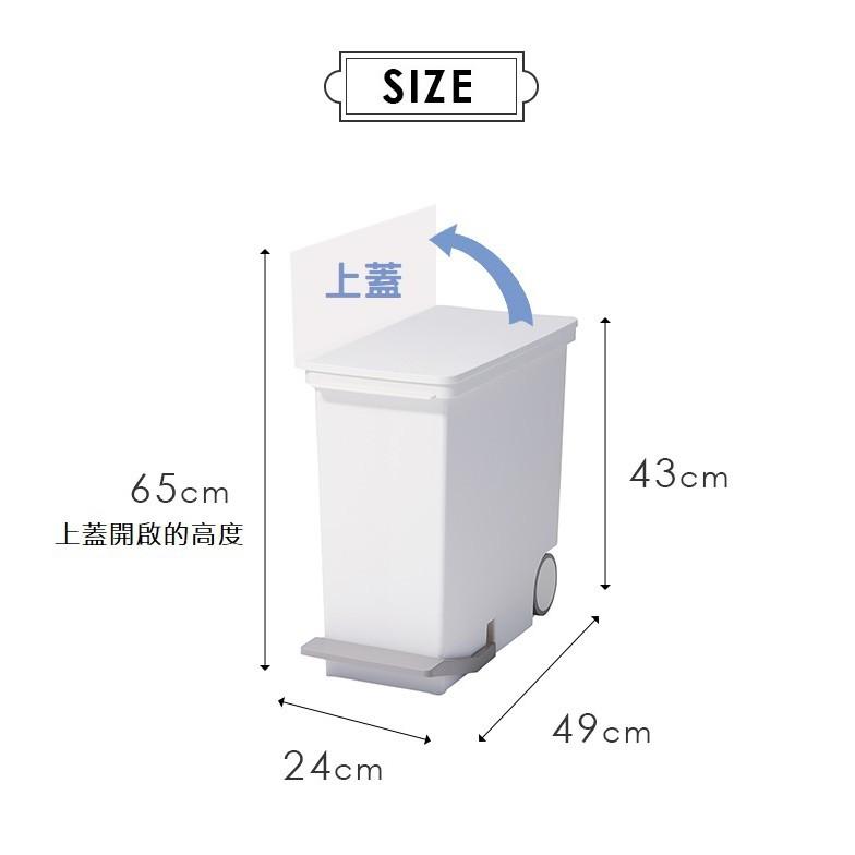 日本Like-it｜直立式分類垃圾桶 25L-純白色-細節圖9