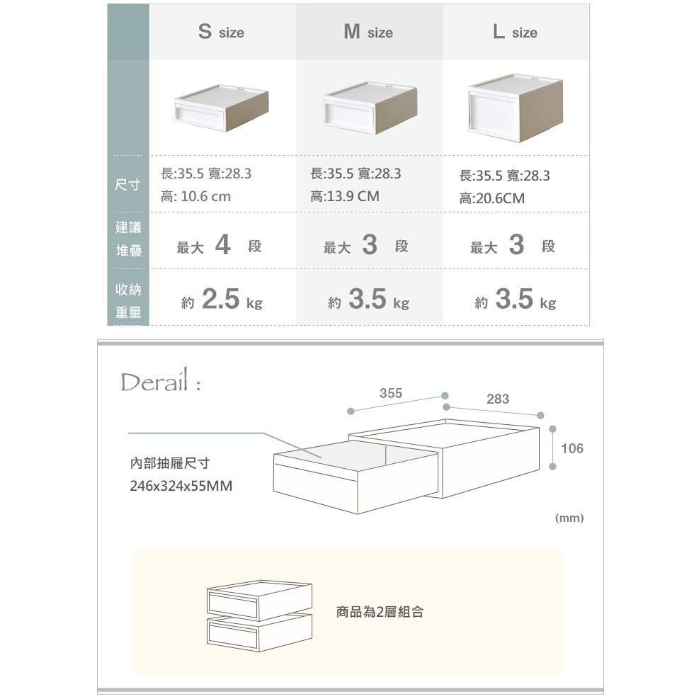 日本RISU｜北歐風堆疊抽屜櫃組 收納箱 S-細節圖9