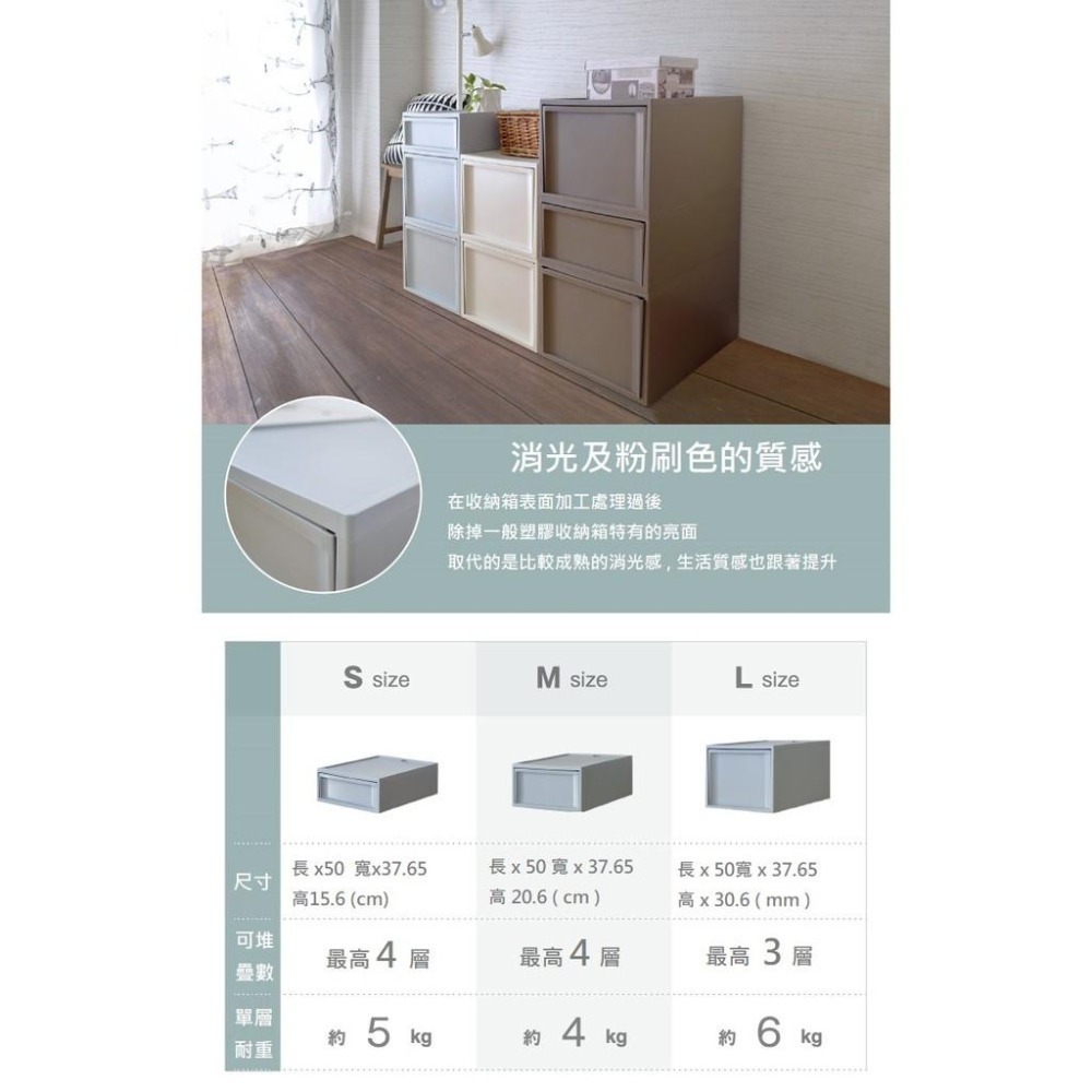 日本RISU｜北歐風堆疊抽屜櫃組 收納箱(加大版) S-細節圖3