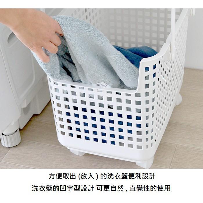 日本Like-it｜北歐風可堆疊凹型收納洗衣籃(單入)-細節圖2