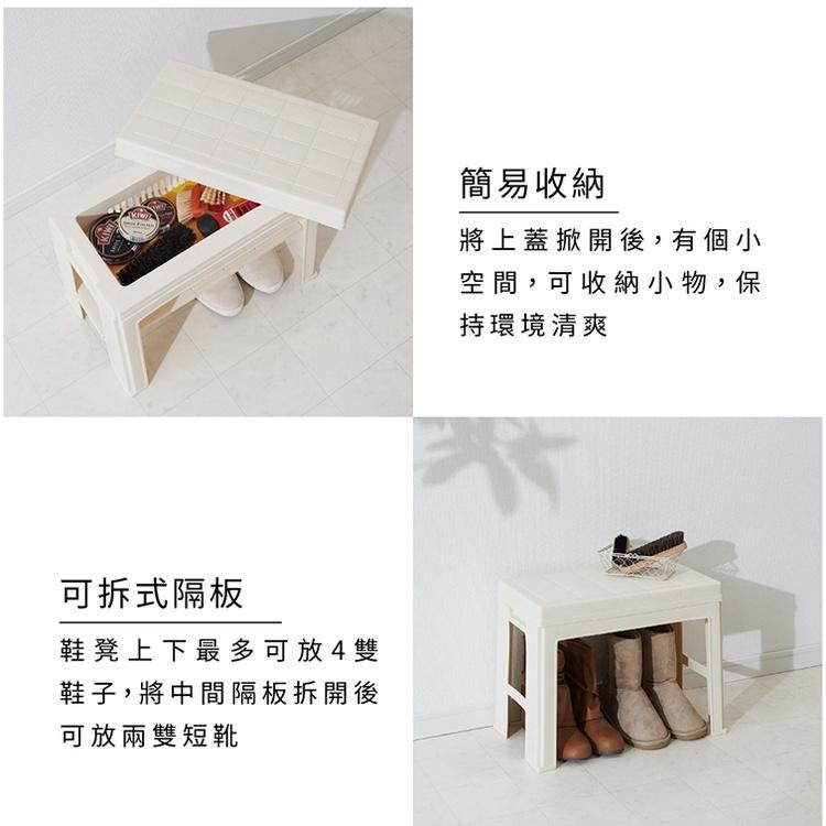 日本Like-it｜掀蓋儲物穿鞋椅-細節圖3