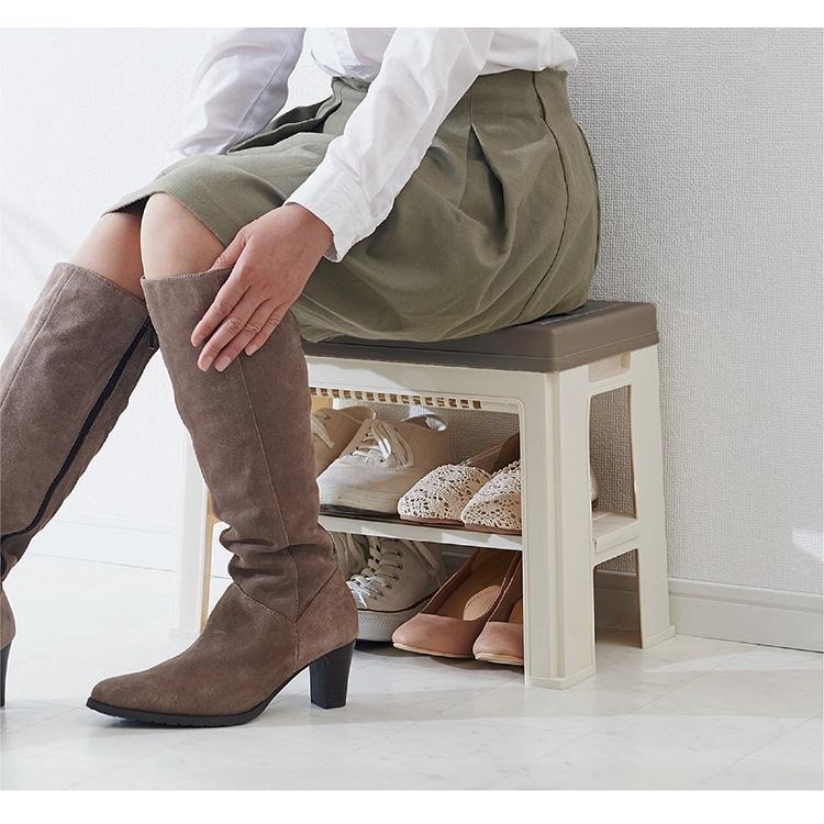 日本Like-it｜掀蓋儲物穿鞋椅-細節圖4
