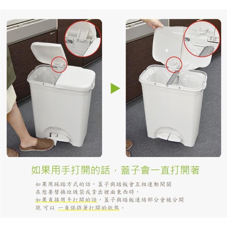 日本RISU｜(H&H系列)二分類防水垃圾桶 45L-細節圖5