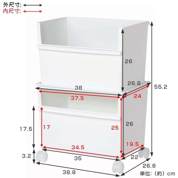 日本Like-it｜雙層附輪多功能收納櫃(深+深款)-細節圖7